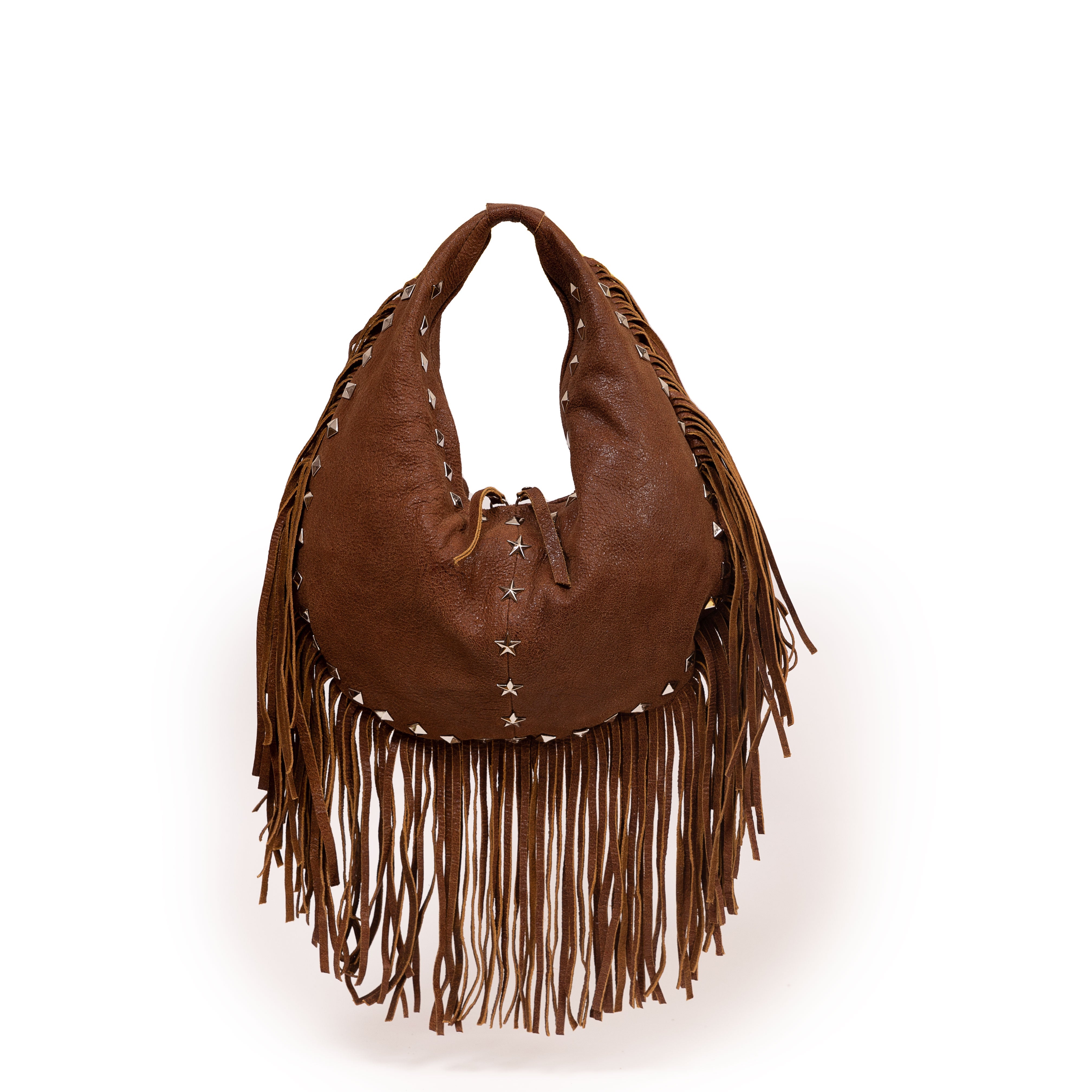 Midi Crescent Texan Bag with Fringes