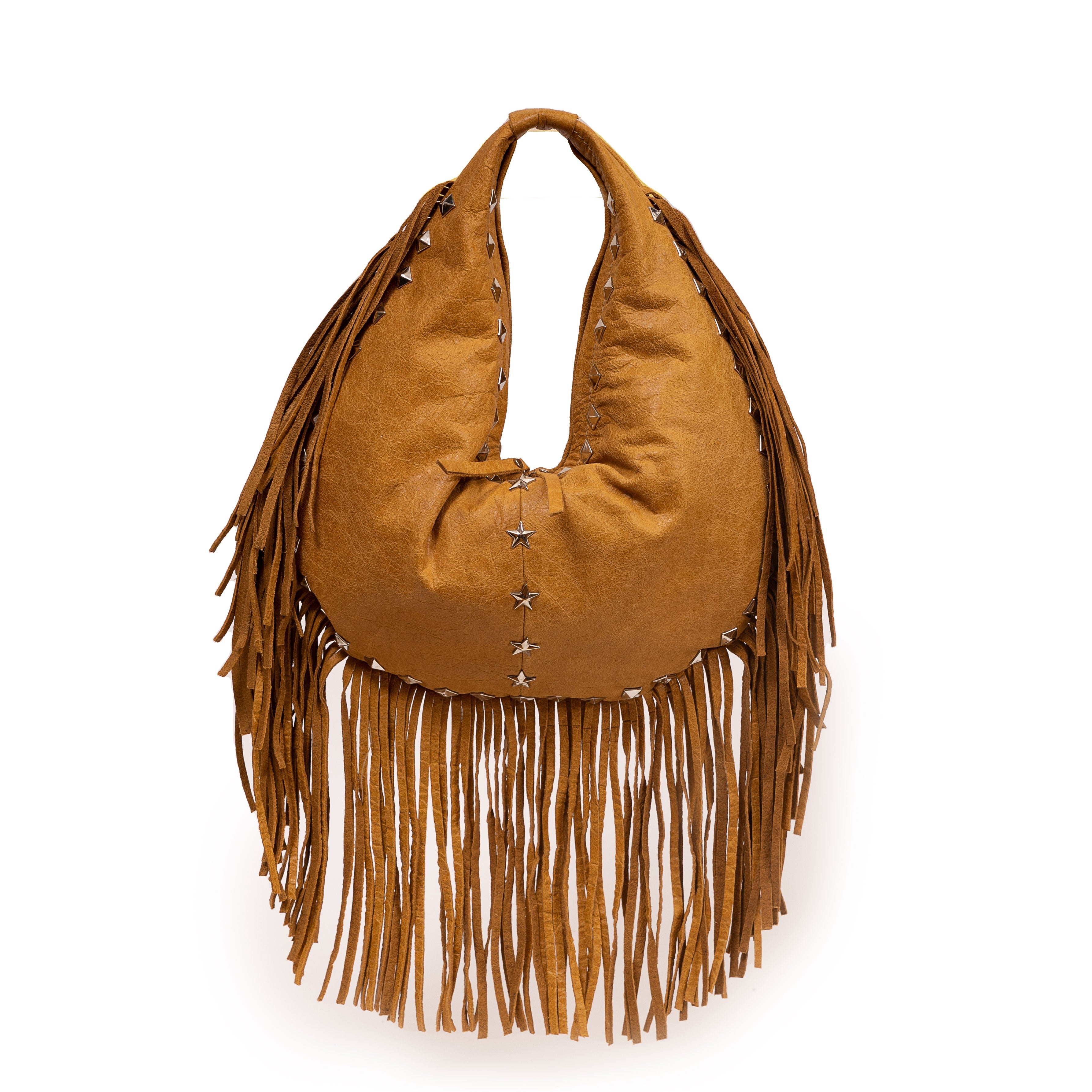 Midi Crescent Texan Bag with Fringes