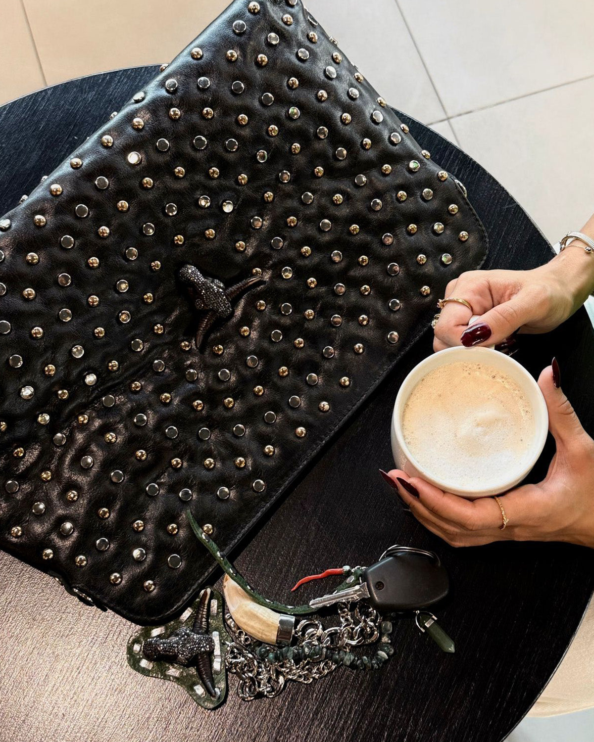 Essential Rock Studded Clutch