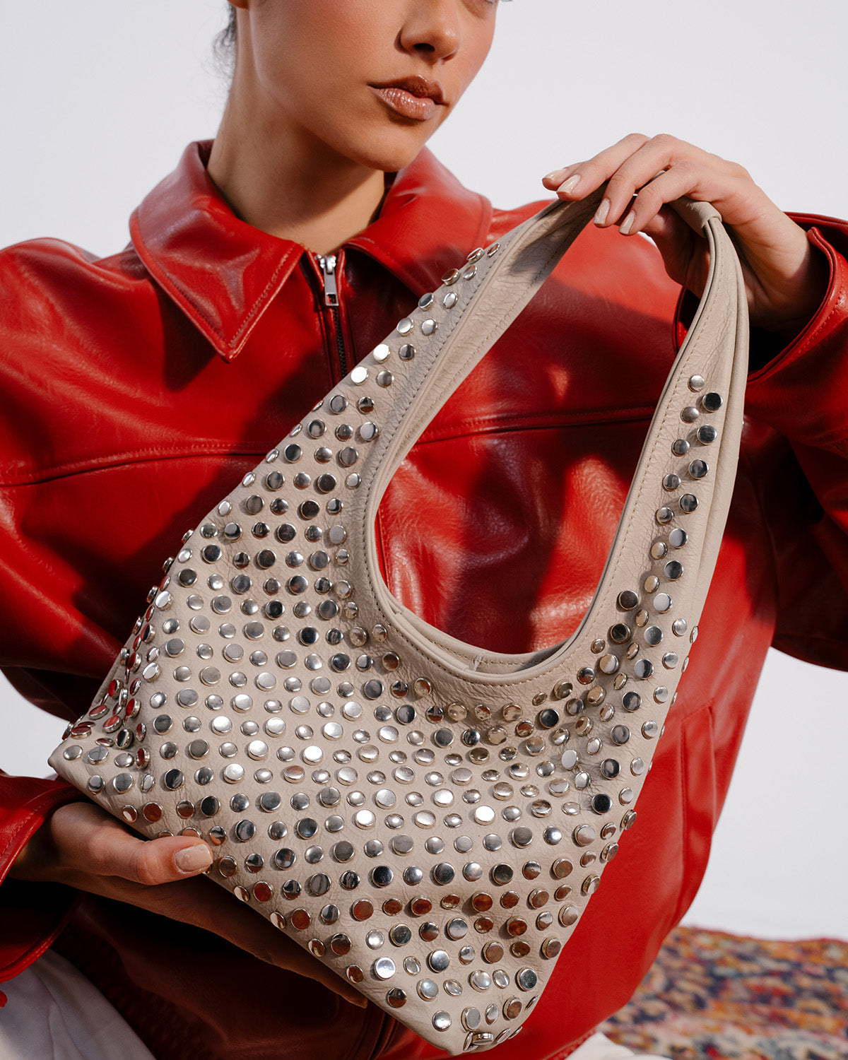 Midi Studded Luxe Bag